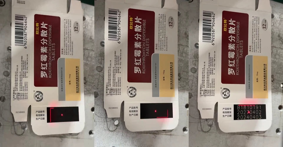 Batch and date codes on pharmaceutical cartons