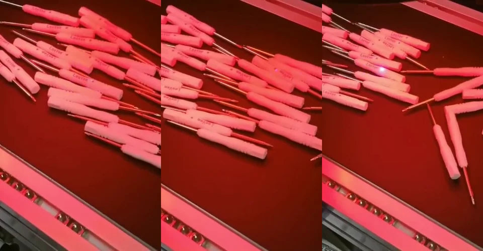 UV Vision-guided Random-position Marking — real HAINA application footage